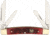 Hen &amp; Rooster Congress Red Pick Bone Folding Knife, mirror finish stainless coping, sheepsfoot, spear,, red pick bone handle, 364S-RPB