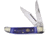 Hen &amp; Rooster Copperhead Blue Pick Bone Folding Knife, Mirror SS Clip And Skinner Blades, Blue Pick Bone Handle, Nickel Silver Bolster, Inlay Shield, Blue, 232-BLPB