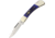 Hen &amp; Rooster Lockback Dark Blue Jig Bone Folding Knife,2.5in,Clip,Dark Blue,Jigged Bone Handle HR351DBJB