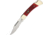 Hen &amp; Rooster Lockback Red Pick Bone Folding Knife,3.25in,Clip,Red,Pick Bone Handle HR361RPB