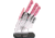 Hen &amp; Rooster Seven Piece Kitchen Set Pink Knife, Pink ABS handle, HRI-036