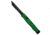 Heretic Knives Cleric II Automatic Folding Knife, 4.25in, CPM MagnaCut, Tanto Blade, Aluminum, Steel, Black/Green Handle, Serrated, Black/Green/Black, 10.00 inch, BHQ-198372