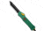 Heretic Knives Hydra Automatic Folding Knife, 3.55in, CPM MagnaCut, Tanto Blade, Aluminum, Green Handle, Serrated, Green/Black, 9.05 inch, BHQ-196440