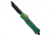 Heretic Knives Hydra Automatic Folding Knife, 3.55in, CPM MagnaCut, Tanto Blade, Aluminum, Green Handle, Plain, Green/Black, 9.05 inch, BHQ-196438