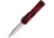 Heretic Knives Auto Colossus OTF Automatic Folding Knives, 3.5in, Stonewash Finish CPM MagnaCut Stainless Blade, Red Aluminum Handle, H0422ARED