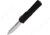 Heretic Knives Auto Colossus OTF Automatic Folding Knives, 3.5in, Stonewash Finish Partially Serrated CPM MagnaCut Stainless Blade, Black Aluminum Handle w/ Black Traction Insert, H0392B