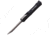 Heretic Knives Auto Colossus OTF Automatic Folding Knives, 3.5in, Satin Finish Partially Serrated CPM MagnaCut Stainless Tanto Blade, Black Aluminum Handle, H0402B