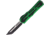 Heretic Knives Auto Colossus OTF Automatic Folding Knives, 3.5in, Black Stonewash/Satin Finish CPM MagnaCut Stainless Tanto Blade, Green Aluminum Handle, H04014ABRKGRN