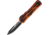 Heretic Knives Auto Colossus OTF Automatic Folding Knives, 3.5in, Two-Tone Finish CPM MagnaCut Stainless Drop Point Blade, Orange Aluminum Handle, H03910AORG