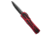Heretic Knives Heretic Knives Colossus D/E OTF Automatic Knife Red 3.5" Black DLC Full Serr, Red, CPM MagnaCut, adult, BHQ-198642