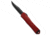 Heretic Knives Heretic Knives Manticore S Bowie OTF Automatic Knife Red Aluminum 2.6" DLC, Red, CPM MagnaCut, adult, BHQ-205677