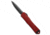 Heretic Knives Heretic Knives Manticore S DE OTF Automatic Knife Red Frag Al 2.6" DLC Full Serr, Red, CPM MagnaCut, adult, BHQ-205675
