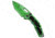 Heretic Knives Heretic Knives Medusa Auto Recurve Knife Toxic Green Shaded Ti 3" Cerakote, Green, CPM MagnaCut, adult, BHQ-212145