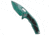 Heretic Knives Heretic Knives Medusa Manual Frame Lock Knife Turquoise Shaded Ti 3" Cerakote, Blue/Green, CPM MagnaCut, adult, BHQ-210989