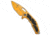Heretic Knives Heretic Knives Medusa Manual Frame Lock Knife Yellow Shaded Ti 3" Cerakote, Yellow, CPM MagnaCut, adult, BHQ-210991