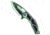 Heretic Knives Heretic Knives Medusa Manual Knife Negative Cel Shade Toxic Green 3" NCSTG, Green/White, CPM MagnaCut, adult, BHQ-227057