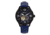 Heritor Automatic Harding Semi-Skeleton Leather-Band Watch, Black/Blue, One Size, HERHR9005
