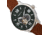 Heritor Automatic Harding Semi-Skeleton Leather-Band Watch, Silver/Green, One Size, HERHR9003