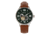 Heritor Automatic Harding Semi-Skeleton Leather-Band Watch, Silver/Green, One Size, HERHR9003