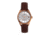 Heritor Automatic Leather-Band Watch w/Date, White/Rose Gold, HERHS1404, White/Rose Gold, One Size, HERHS1404