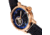 Heritor Automatic Maxim Semi-Skeleton Leather-Band Watch, Rose Gold/Black, One Size, HERHR8604