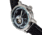 Heritor Automatic Maxim Semi-Skeleton Leather-Band Watch, Silver/Black, One Size, HERHR8602