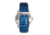 Heritor Automatic Maxim Semi-Skeleton Leather-Band Watch, Silver/Blue, One Size, HERHR8603