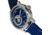 Heritor Automatic Maxim Semi-Skeleton Leather-Band Watch, Silver/Blue, One Size, HERHR8603