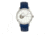 Heritor Automatic Landon Semi-Skeleton Leather-Band Watch, Silver/Blue, HERHR7704