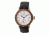 Heritor Montrichard Wood Bezel Leather-Band Watch, Silver, Standard HERHR4501