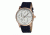 Heritor Thomson Mens Watch, Black Leather Band, Rose Gold Bezel, White Analog Dial, Silver Hand HERHR1103