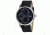 Heritor Thomson Mens Watch, Black Leather Band, Silver Bezel, Black Analog Dial, Blue Hand HERHR1102