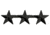 3 Star Pin 1/2'' High - Pair