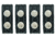 Hero's Pride Belt Keepers, 2 1/4in Belt, 4 Pack, Standard, AirTek, Smooth, Silver Snaps 1499PN