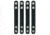 Hero's Pride Belt Keepers, 2 1/4in Belt, 4 Pack, Standard, AirTek, Smooth, Silver Snaps 1499PN