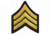 Medium 3'' Gold/Black Sergeant Chevrons w/ Merrowed Border