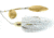 Hildebrandt Okeechobee Special Spinnerbait, 4/0 Hook, White With Gold Blade, 3/8oz, PRO4G-WH