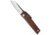 Ohta Knives Hiroaki OFF FK 5 Friction Folding Knife, 2.125in, D2, Reverse Tanto Blade, Wood, Red Handle, Red/Black, 5.50 inch, BHQ-36779