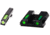 HiViz LiteWave H3 Tritium/Litepipe Pistol Night Sight Set - Fits Gen 1-5 Glock 42, Glock 43, Glock 43X &amp; Glock 48