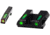 HiViz LiteWave H3 Tritium/Litepipe Pistol Night Sight Set - Fits Gen 1-5 Glock 42, Glock 43, Glock 43X &amp; Glock 48