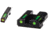 HiViz LiteWave H3 Tritium/Litepipe Pistol Night Sight Set for Glock Gen 1-5 in .45 ACP, .45 GAP, and 10mm