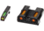 HiViz LiteWave H3 Tritium/Litepipe Pistol Night Sight Set for Glock Gen 1-5 in .45 ACP, .45 GAP, and 10mm