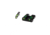 HiViz Litewave H3 Tritium/Litepipe Sight Set, Glock 9mm, S&amp;W .40, Sig .357, Black, Green Litepipes w/ Orange Front Ring, GLN525