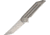 Hoback Knives Kwaiback Framelock Stonewash Folding Knife,3.75in,Stainless Steel,Standard Edge,Stonewash,Titanium Handle HOB001S