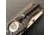 Hoffner Knives Folding Knife, 3.5in, 440c, Spear Point Blade, Chiseled Maduro Grip, Silver Combo Blade, FK-S3CBS-CMA