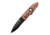 Hoffner Knives Folding Knife, 3.5in, 440c, Spear Point Blade, Chiseled Nightstalker Grip, Black Combo Blade, FK-S3CBK-CRB