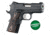 Hogue 1911 Officers Laser Enhanced Grip, Green Laser, Checkered, Reinforced Walnut, Walnut, 43481