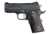 Hogue 1911 Officers Laser Enhanced Grip, Green Laser, Checkered, Reinforced Walnut, Walnut, 43481
