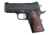 Hogue 1911 Officers Laser Enhanced Grip, Red Laser, Checkered, Reinforced Rosewood, Rosewood, 43580