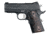 Hogue 1911 Officers Laser Enhanced Grip, Red Laser, Checkered, Reinforced Walnut, Walnut, 43480